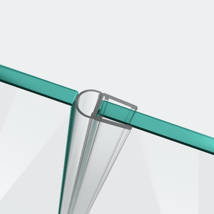 3D model of a hollow-chamber seal for a 180° glass-to-glass situation